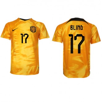 Herren Fußballbekleidung Niederlande Daley Blind #17 Heimtrikot WM 2022 Kurzarm